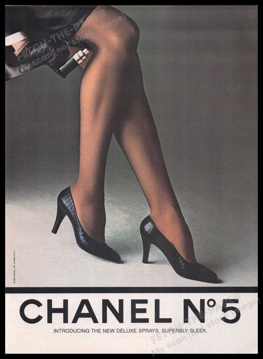 Chanel No. 5 1980s Print Advertisement Ad 1985 Fetch the Paper!