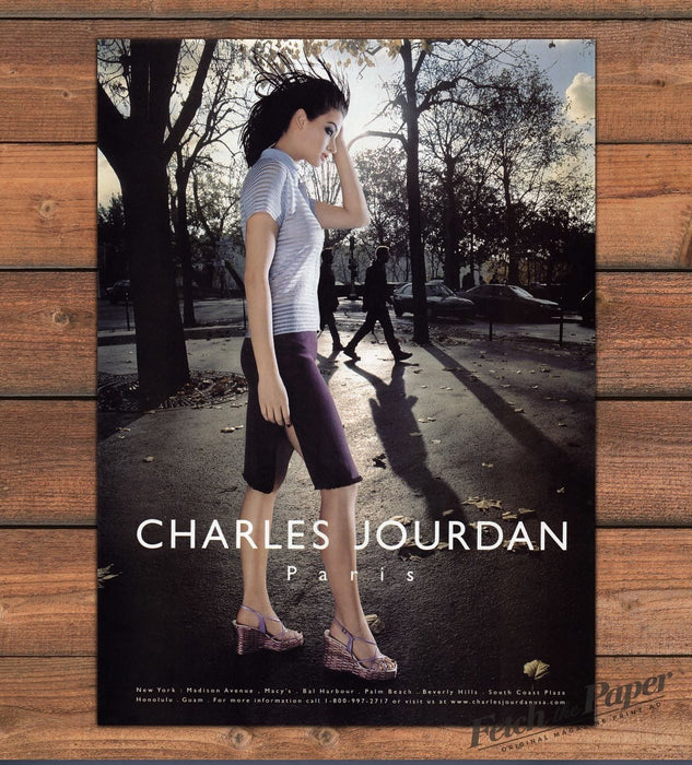 Charles Jourdan 1990s Print Advertisement Ad 1998 Clothing Leg Shoes