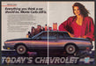 Chevrolet Monte Carlo 1980s Print Advertisement (2 pages) 1984 NYC Twin Towers Chevrolet Monte Carlo