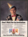 Chex Party Mix 1980s Print Advertisement 1987 Recipe Guy Party Hat Sad Chex