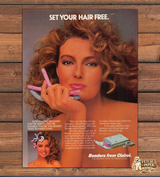 Clairol Benders Hair Styling 1980s Print Advertisement Ad 1986
