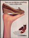 Cobbie Cuddlers 1980s Print Advertisement Ad 1983 Shoes Leg Foot Comfortable Fetch-the-Paper