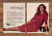 College-Town E.M. Foley Jr Red Sweater Dress Career Print Ad 1981 1980s (2pgs)