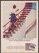 Comfort Stride Pantyhose 1980s Print Advertisement 1984 Legs Spiraling Staircase Fetch-the-Paper