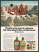 Coppertone Shade Family of Sunscreens 1980s Print Advertisement Ad 1981 Sand Fetch-the-Paper