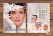 Cover Girl Extremely Gentle Make-Up Bride Carol Alt Print Ad 1988 1980s (2pgs)
