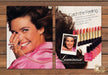 Cover Girl Luminesse Lipstick Nailcolor Carol Alt Print Ad 1988 1980s (2pgs)