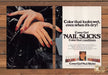 Cover Girl Nail Slicks Wet Look Polish Leather Hands Print Ad 1977 1970s (2pgs)