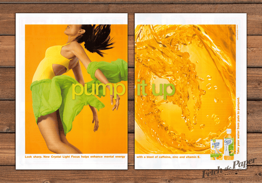 Crystal Light Focus "Pump It Up" Print Ad 2008 2000s (2pgs)