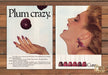 Cutex Plum Crazy Nail Polish Autumn Falling Plums Print Ad 1981 1980s (2pgs)