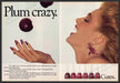 Cutex "Pum Crazy" 1980s Print Advertisement (2 pages) 1981 Laughing Model Cutex
