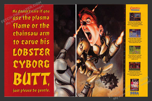 Cyborg Justice Video Game 1990s Print Advertisement 2 Page Ad 1993