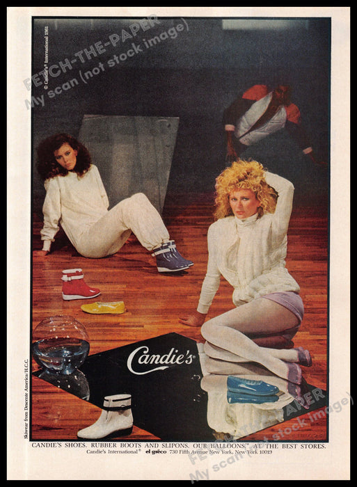 Candie's Our Balloons Two Girls Legs Dance Floor 1980s Magazine Print Ad 1981