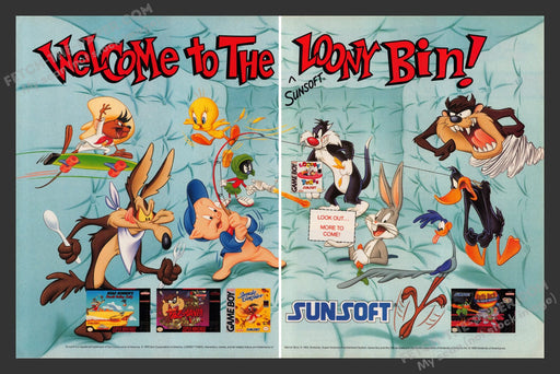Daffy Duck: The Marvin Missions Video Game 1990s Print Advertisement 2pg Ad 1993