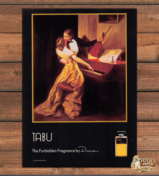 Dana 1980s Magazine Print Advertisement 1989 Tabu "Forbidden" Couple Music