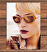 Dana Buchman Eyewear Blonde Model in Amber Sunglasses Print Ad 1998 1990s