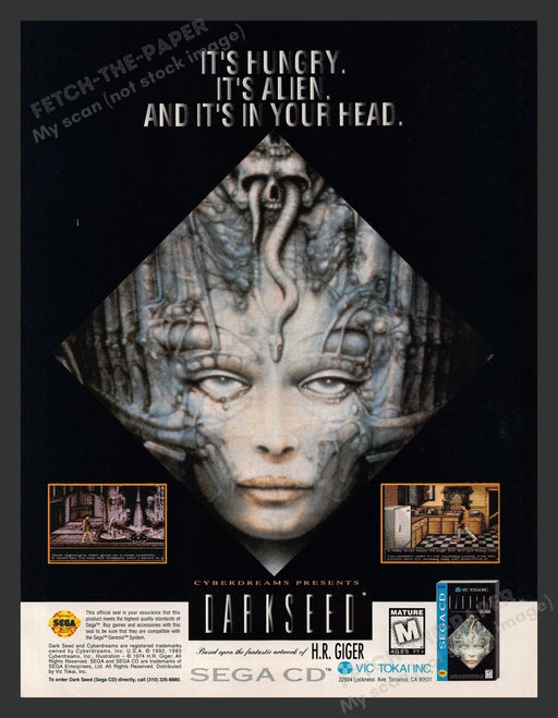 Darkseed Sega Video Game 1990s Print Advertisement Ad 1994