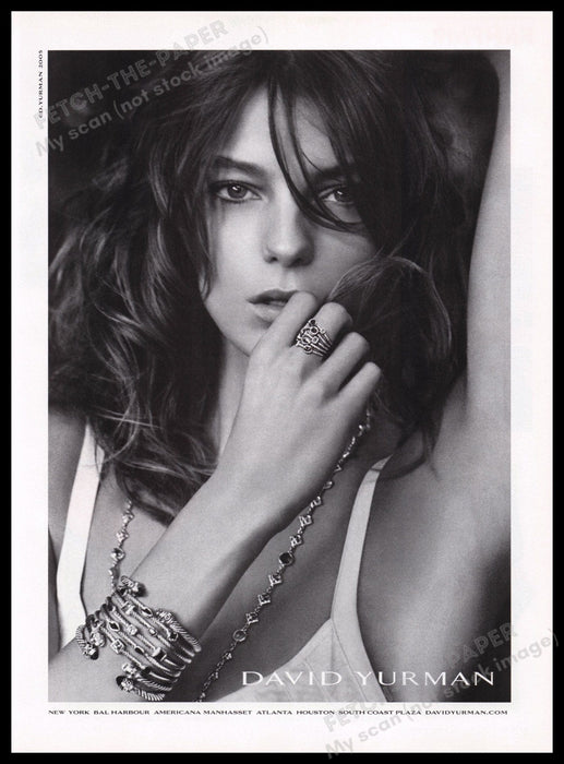 David Yurman Jewelry 2000s Print Advertisement Ad 2005 Sexy Brunette Fetch the Paper!