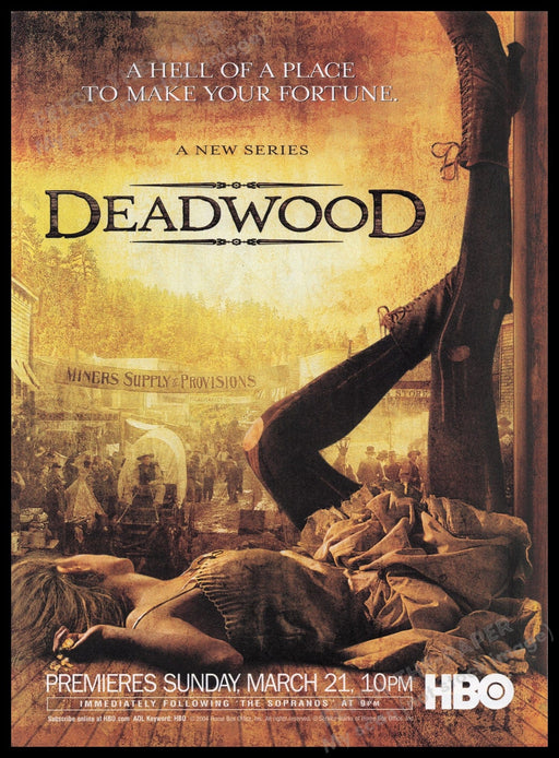 Deadwood 2000s Print Advertisement Ad 2005 Fetch the Paper!
