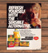 Del Monte Pineapple Juice Blends Woman Drinking Print Ad 1986 1980s