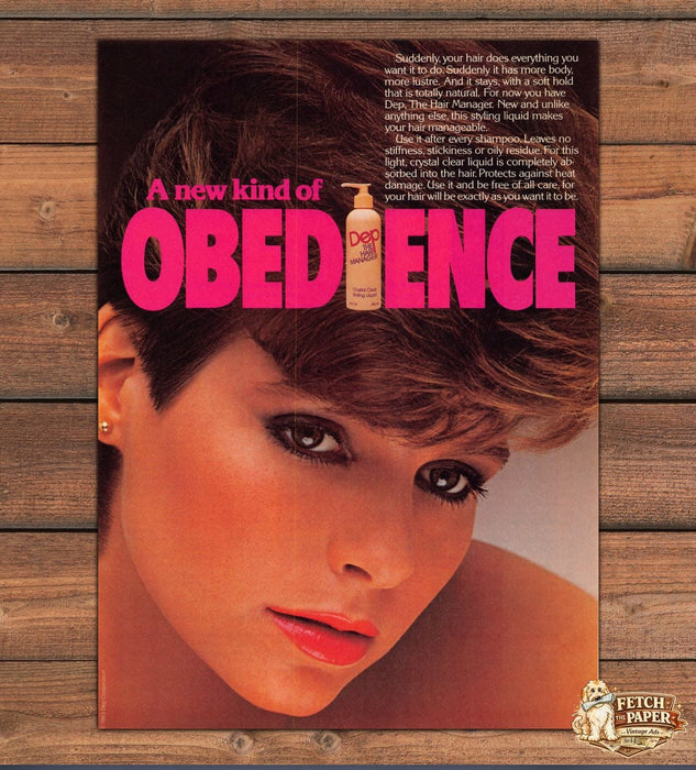 Dep Hair Manager New Kind Of Obedience Pixie Cut Print Ad 1983 1980s