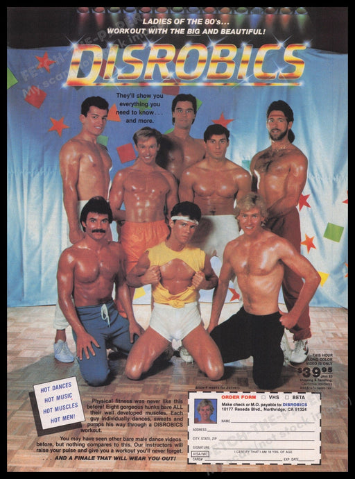 Disrobics 1980s Print Advertisement Ad 1985 Fetch the Paper!