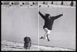 DKNY Clothing 1980s Print Advertisement (2 pgs) 1989 Beach Sand Dog Fetch the Paper!