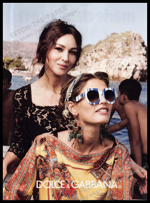 Dolce & Gabbana 2010s Magazine Print Ad 2013 Sea Colorful Sunglasses Fashion