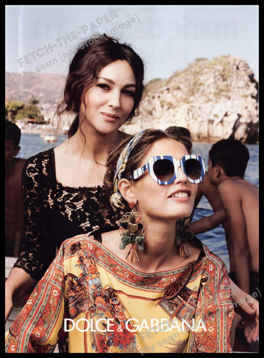 Dolce & Gabbana 2010s Magazine Print Ad 2013 Sea Colorful Sunglasses Fashion