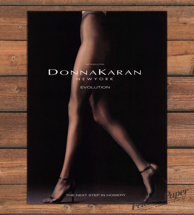 Donna Karan New York Evolution Hosiery Long Legs Print Ad 1997 1990s