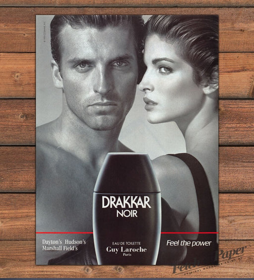 Drakkar Noir Guy Laroche 1990s Print Advertisement Ad 1993