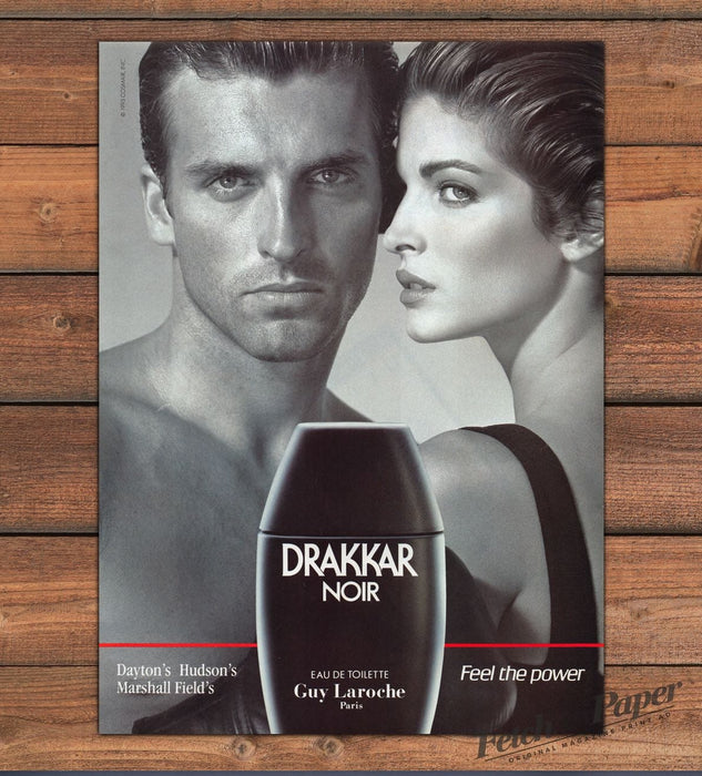 Drakkar Noir Guy Laroche 1990s Print Advertisement Ad 1993
