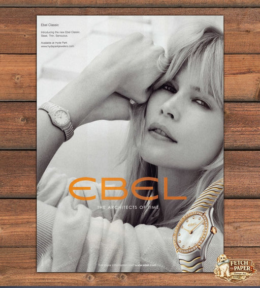 Ebel Watch Claudia Schiffer 2000s Print Advertisement Ad 2005