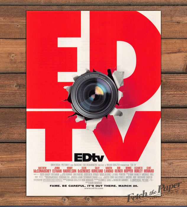 EDtv Movie Release 1990s Print Advertisement Ad 1999