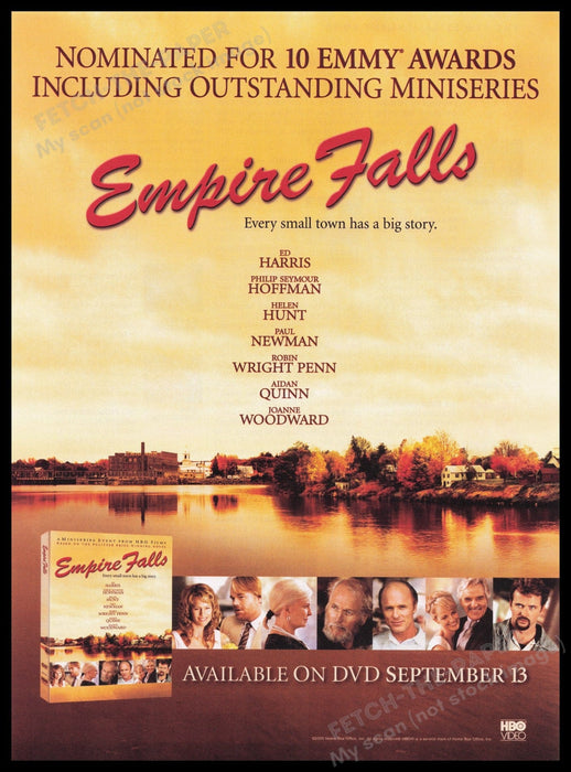 Empire Falls Movie Release 2000s Print Advertisement Ad 2005 Fetch the Paper!
