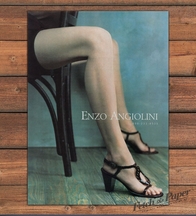 Enzo Angiolini 1990s Print Advertisement Ad 1998 Long Legs Shoes