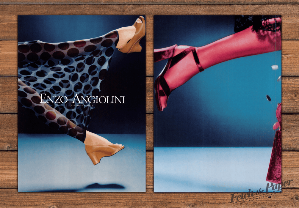 Enzo Angiolini Polka Dot Hosiery 1 Page (Front/Back) Print Ad 1997 1990s