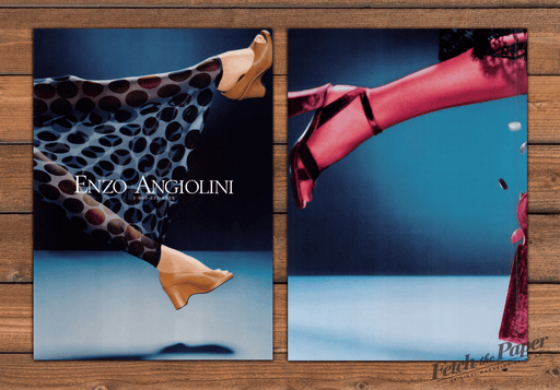 Enzo Angiolini Polka Dot Hosiery 1 Page (Front/Back) Print Ad 1997 1990s