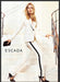 Escada Iselin Steiro 2010s Print Advertisement 2012 Long Legs Pantsuit Fetch-the-Paper