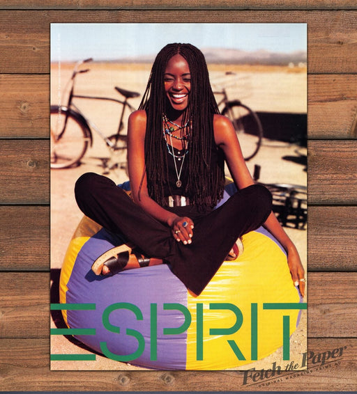 Esprit Shoes Bean Bag Desert 1990s Print Advertisement Ad 1993