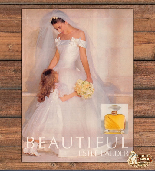 Estee Lauder "Beautiful" Elizabeth Hurley 1990s Print Ad