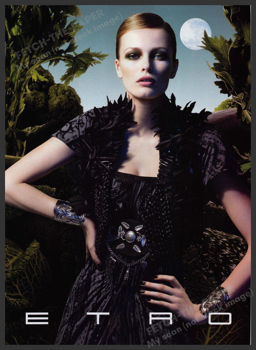 Etro Jewelry 2000s Print Advertisement Ad 2008 High Fashion Moon Artistic Fetch the Paper!