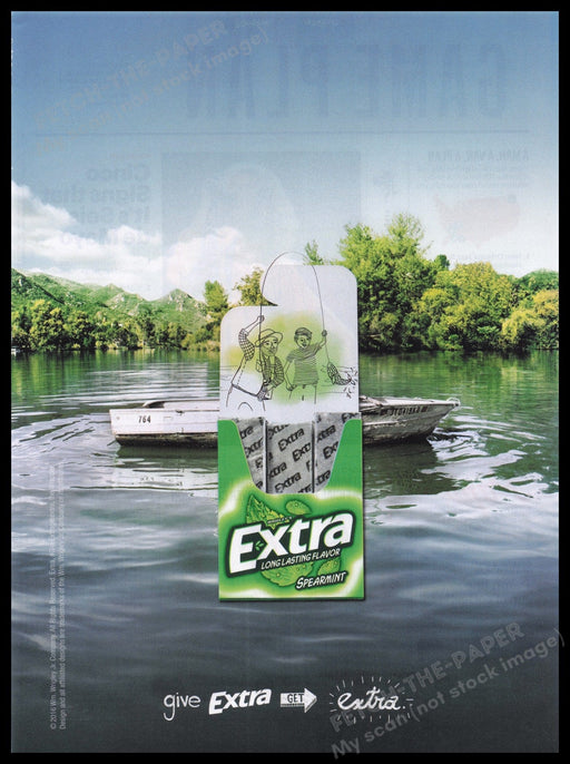 Extra 2000s Print Advertisement Ad 2017 Fetch the Paper!