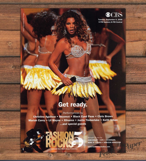Fashion Rocks 5th Anniversary 2000s Print Advertisement 2008 Beyonce