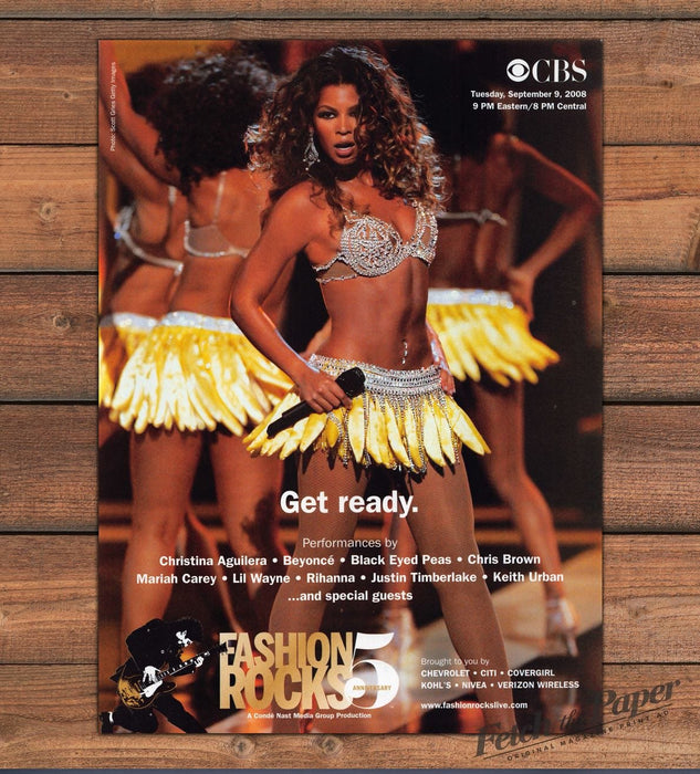 Fashion Rocks 5th Anniversary 2000s Print Advertisement 2008 Beyonce
