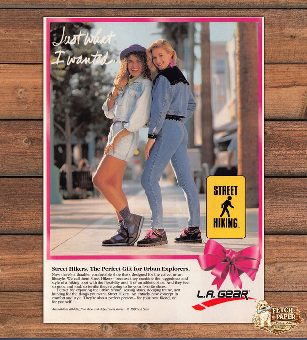 L.A. Gear Street Hikers Just What I Wanted Hiking Shoes Print Ad 1990 1990s