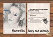 Flame Glo Slim One Eyeshadow Blue Application Print Ad 1980 1980s (2pgs)