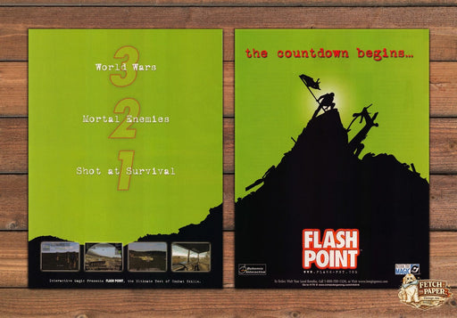 Flash Point 1990s Video Game Print Advertisement (2 pages) 1999