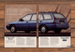 Ford Escort Wagon Blue Small Wagon Best Selling Print Ad 1993 1990s (2pgs)