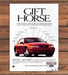 Ford Mustang "Gift Horse" Ford Choice Red Car Print Ad 1997 1990s